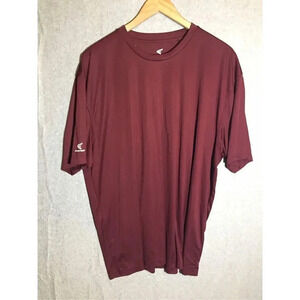Mens Easton Shirt Athletic Casual Workout Running Athleisure Maroon Red